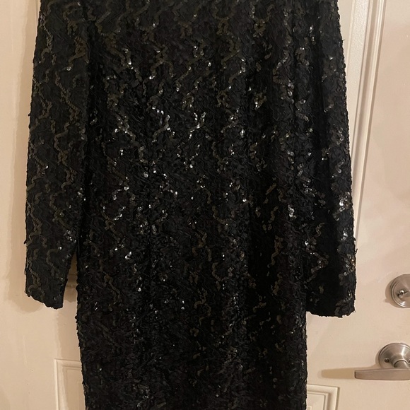 H W Collections black sequin dress size 12 - Picture 5 of 9